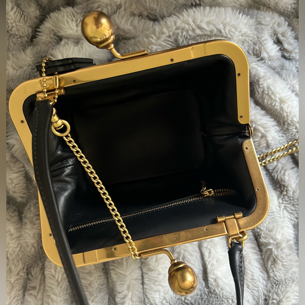 Coach Kisslock Frame Bag 16 - Black - Picture 4 of 7